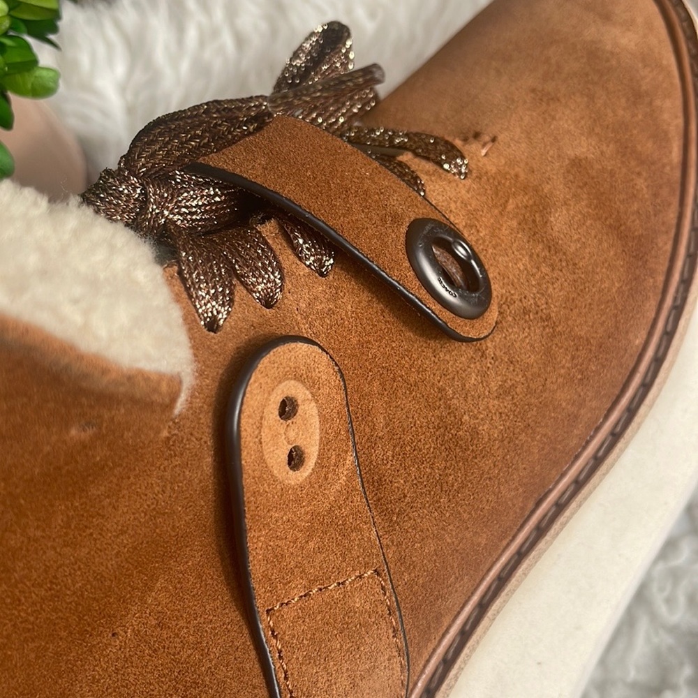 Coach Urban Hiker Suede Shearling Boots Size 10 - Picture 8 of 15